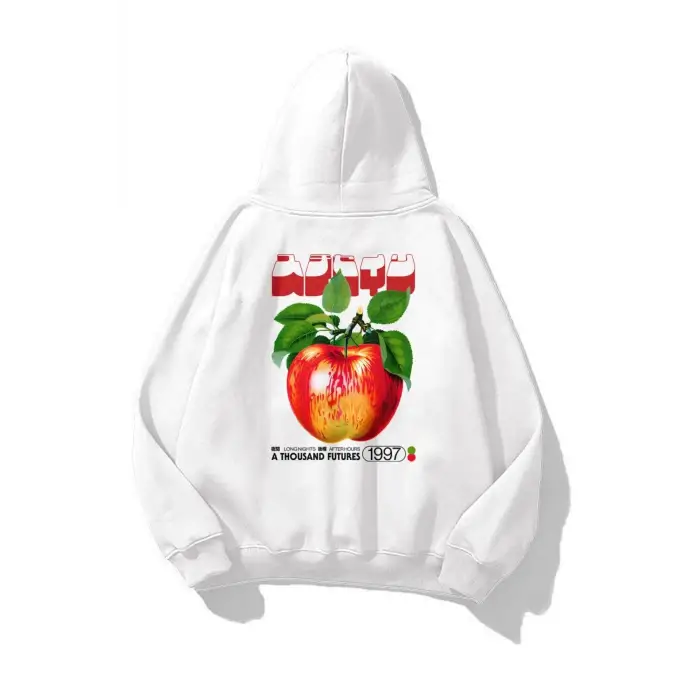 Unisex Tokyo Apple Sweatshirt Beyaz
