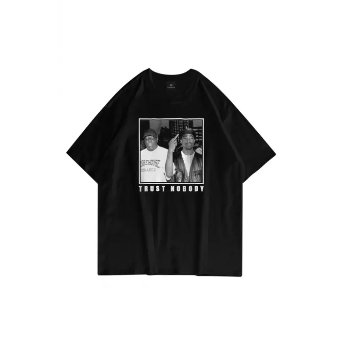 Unisex Trust Nobody Siyah Tshirt
