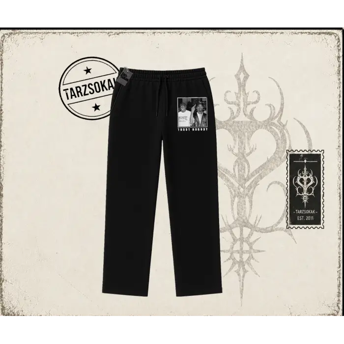 Unisex Trust Nobody Unisex Baggy Eşofman Altı Beyaz
