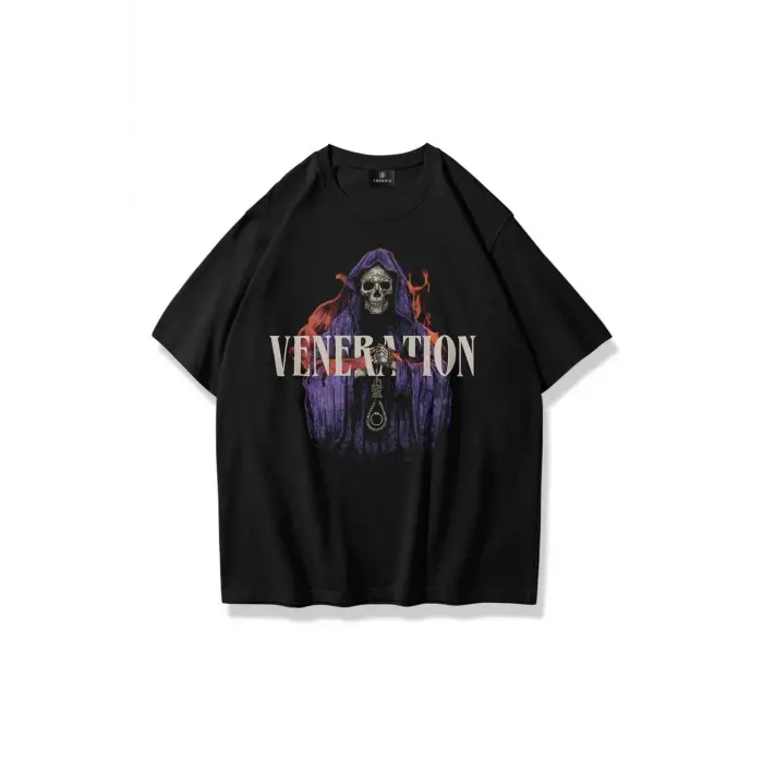 Unisex Veneration Tshirt Siyah