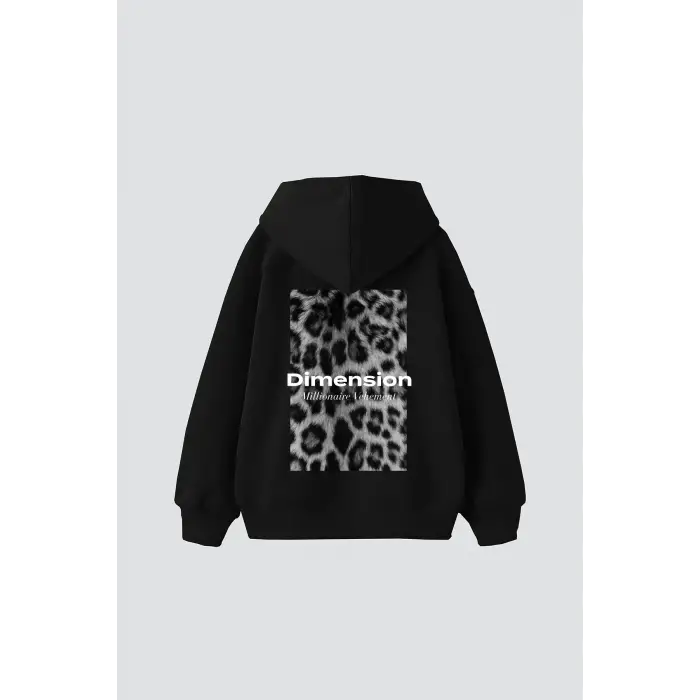 V2 Dimension Baskılı Oversize Unisex Premium Siyah