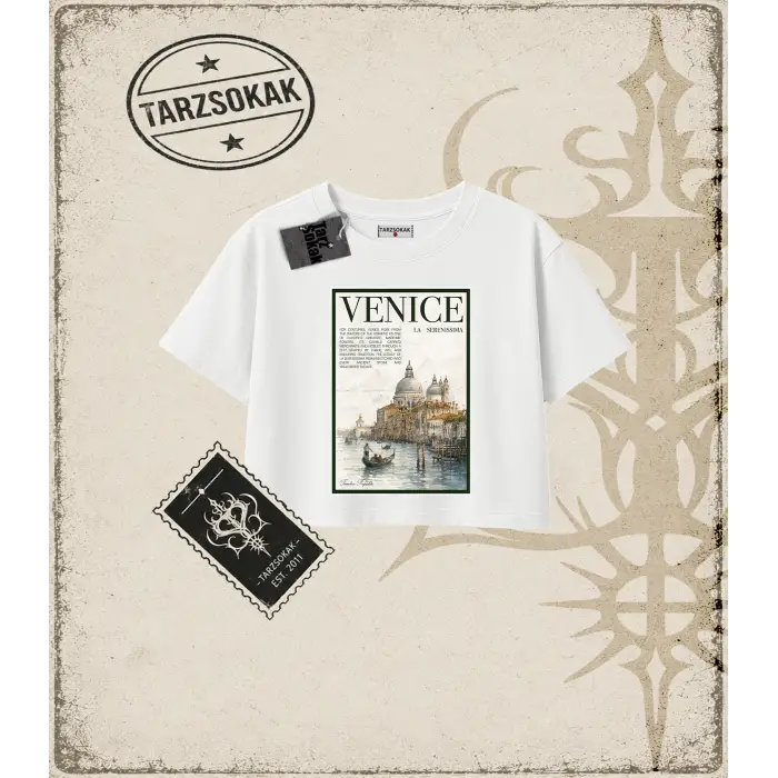 VENICE Kadın Crop Tişört