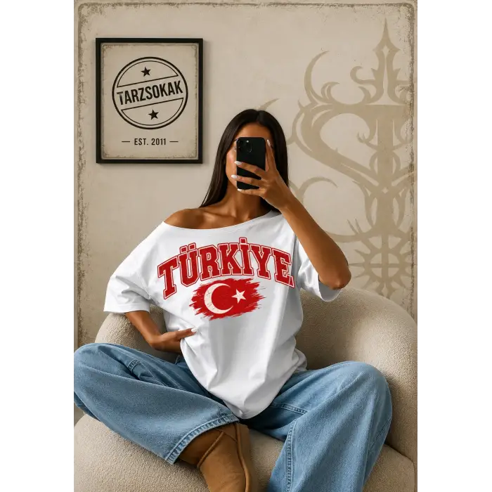 Vintage Turkey Baskılı Unisex Oversize