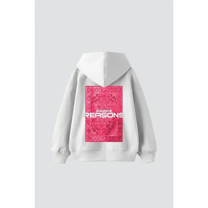 Vırtual Tracks Baskılı Oversize Unisex Premium Beyaz