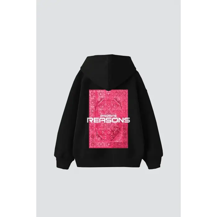Vırtual Tracks Baskılı Oversize Unisex Premium Siyah