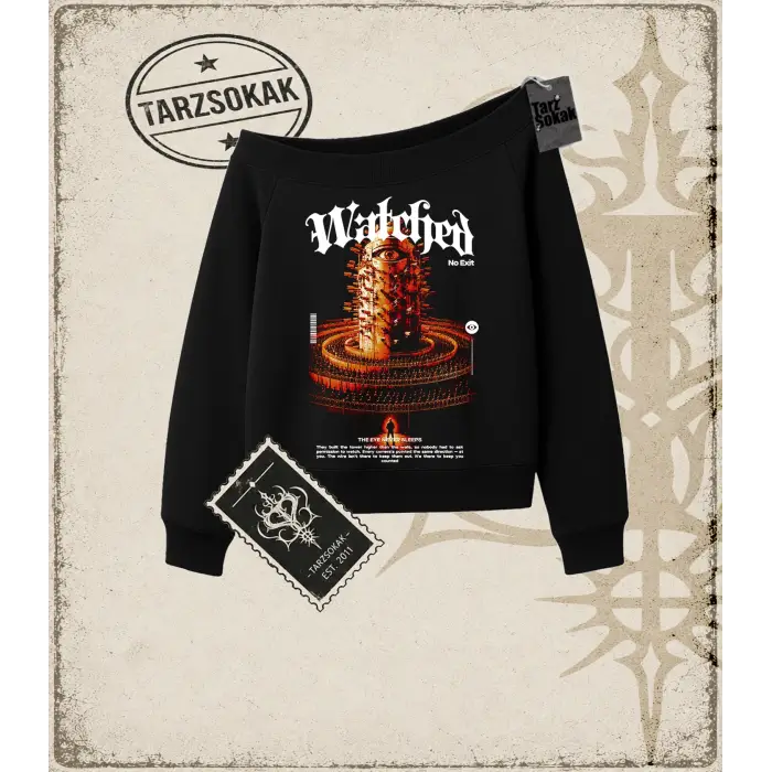 WATCHED Kadın Kayık Yaka Sweatshirt