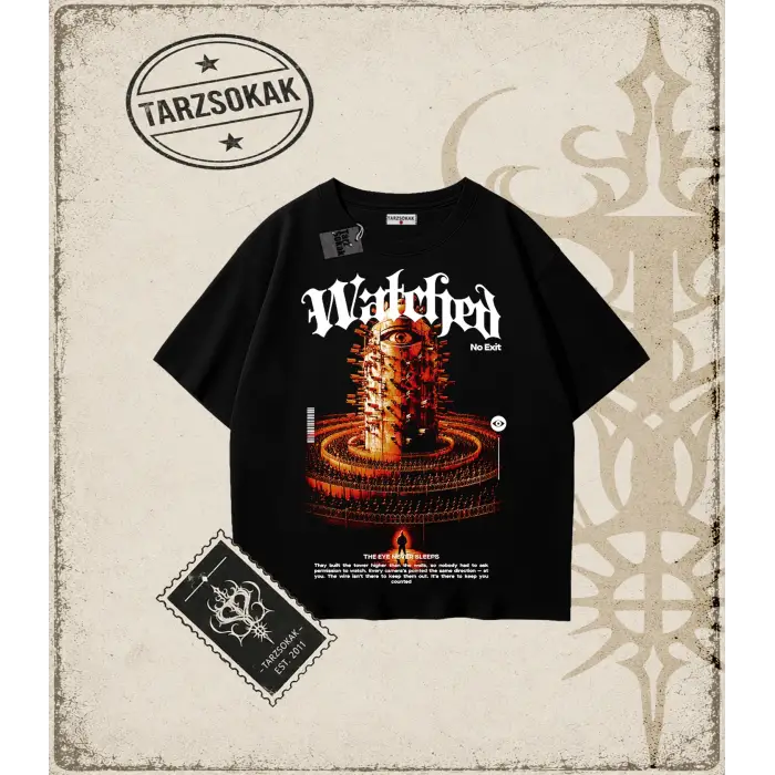 WATCHED Oversize Unisex Tişört