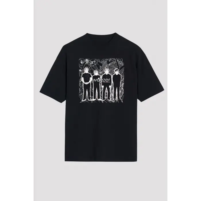Weezer Siyah Unisex Oversize Tişört T-shirt