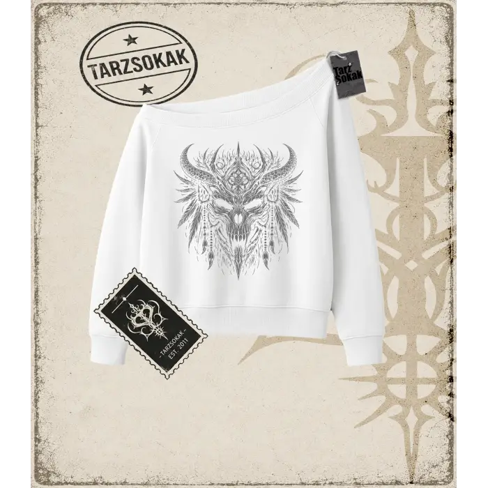 WITCH Kadın Kayık Yaka Sweatshirt