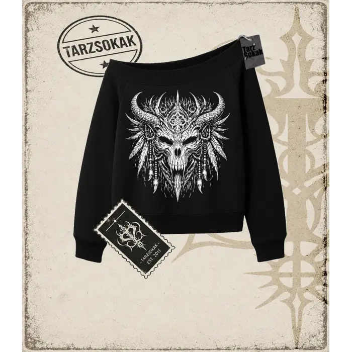 WITCH Kadın Kayık Yaka Sweatshirt