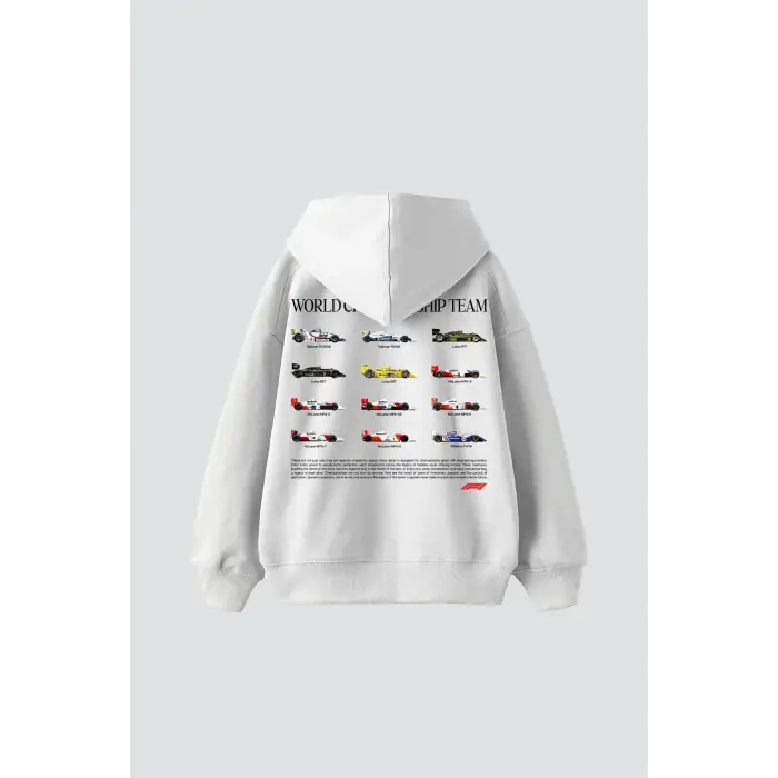 World Championship Team Baskılı Oversize Unisex Beyaz