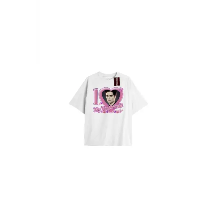 Y2k Twilight Team i love my boyfriend Tshirt KOD-Edward