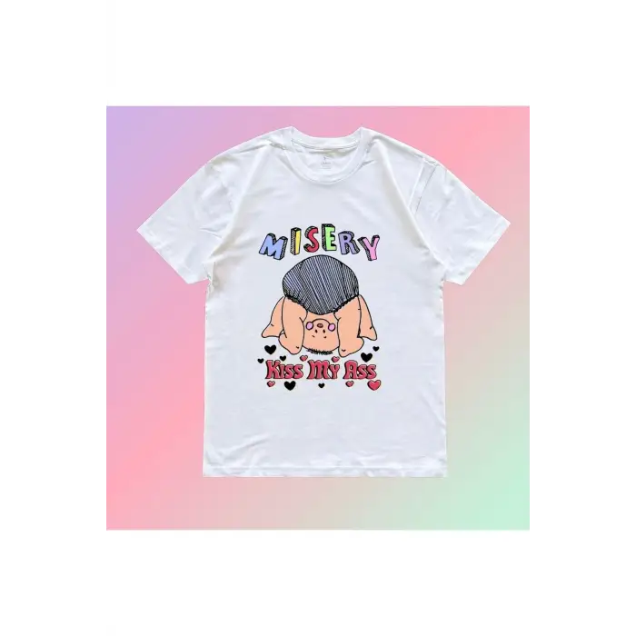 Y2k Unisex Oversize Komik Baskılı Tshirt