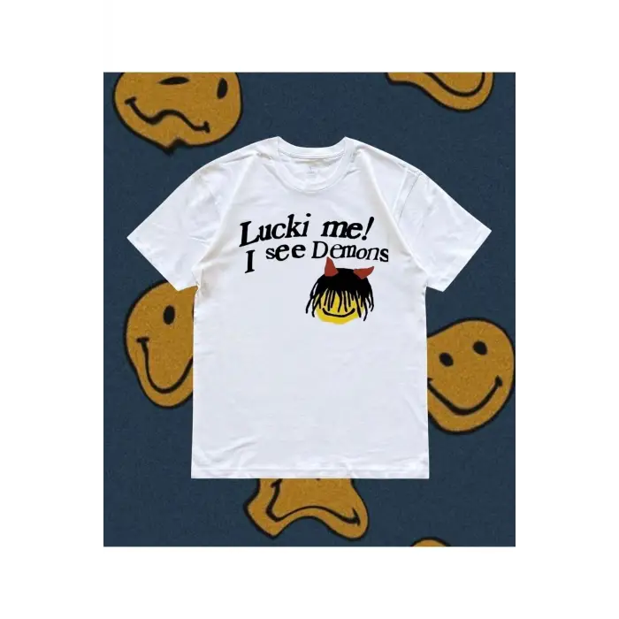 Y2k Unisex Oversize Lucki Me I See Ghost Tshirt
