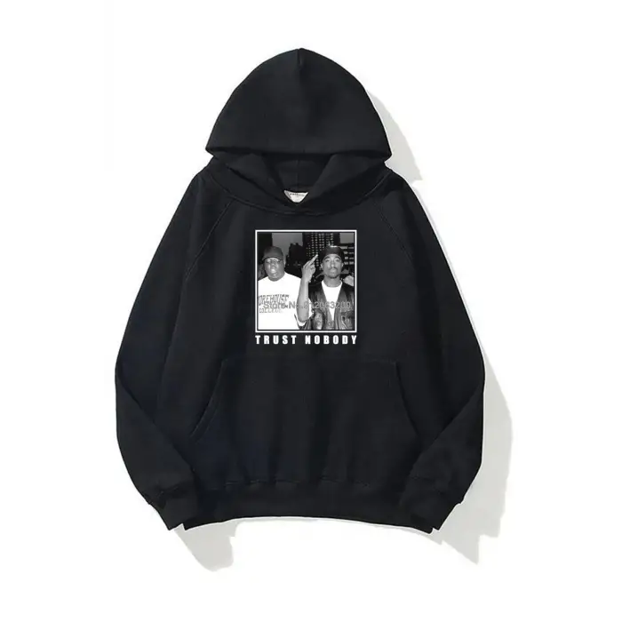 Y2K Unisex Trust Nobody Siyah Sweatshirt KOD 1982