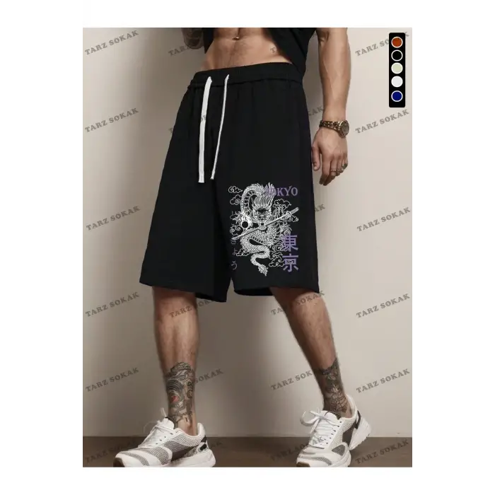 Y2K Unisex Yaz Şort Bermuda Harajuka Anime Retro KOD-11407