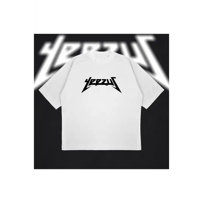 Yeezus Basic Oversize Unisex Pamuklu Nefes Alan Kalın Kumaşlı