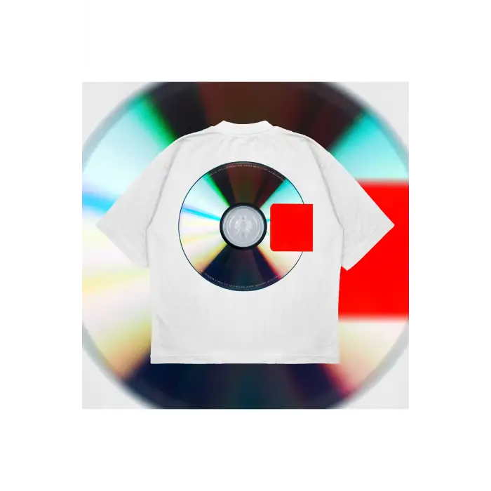 Yeezus Cd Tee Oversize Unisex Pamuklu Nefes Alan Kalın Kumaşlı