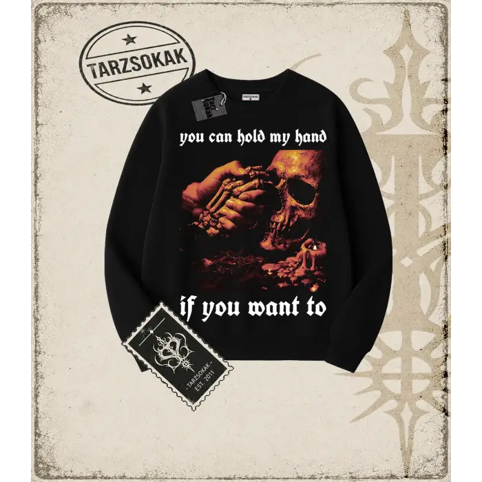 YOUCAN Oversize Unisex Bisiklet Yaka Sweatshirt
