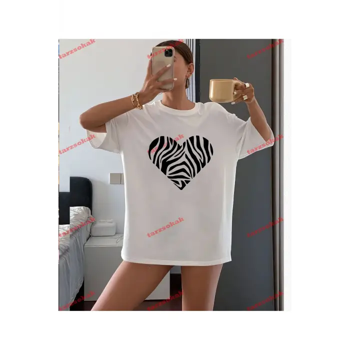 ZEBRA DESENLİ KALP
