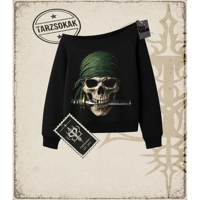 ZORO Kadın Kayık Yaka Sweatshirt