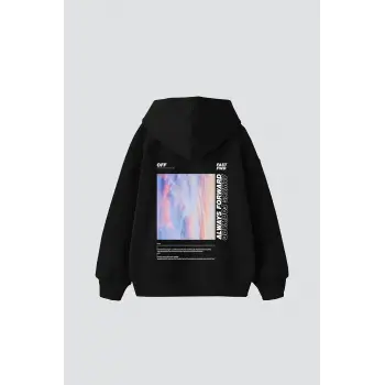 1989 Sırt Baskılı Oversize Unisex Premium Siyah