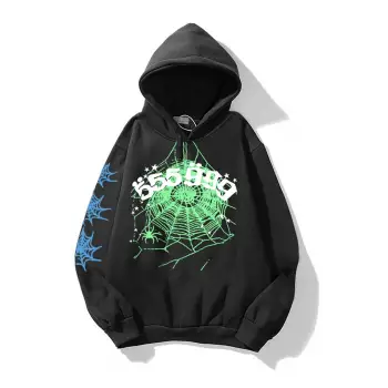 555 Spider Siyah Unisex Sweatshirt