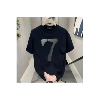 7 Sport Baskılı Siyah Erkek
