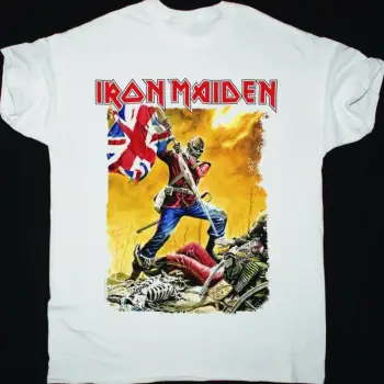 AC DC BAND CARTOON AC/DC NEW WHITE T-SHIRT ÖN BASKILI