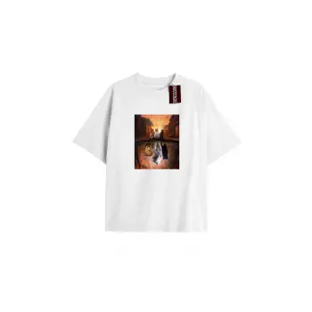 Active Baskılı Oversize Kalıp Unisex T-shirt