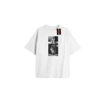 Active Baskılı Oversize Kalıp Unisex T-shirt