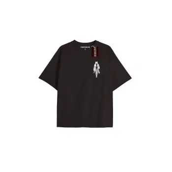 Active Baskılı Oversize Kalıp Unisex T-shirt