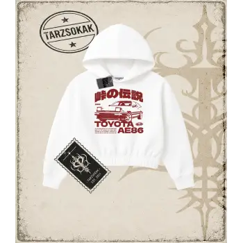 AE8  Kadın Crop Kapşonlu Sweatshirt