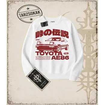 AE8  Oversize Unisex Bisiklet Yaka Sweatshirt