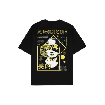 Aesthetic Siyah Oversize Unisex T-shirt