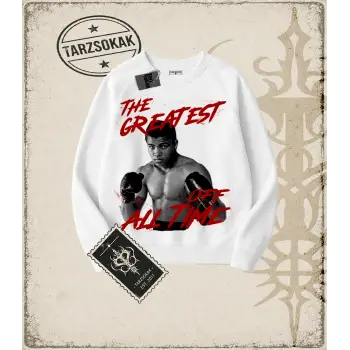 ALI Oversize Unisex Bisiklet Yaka Sweatshirt