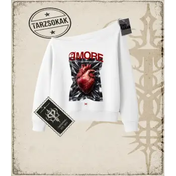 AMORE SOLID Kadın Kayık Yaka Sweatshirt