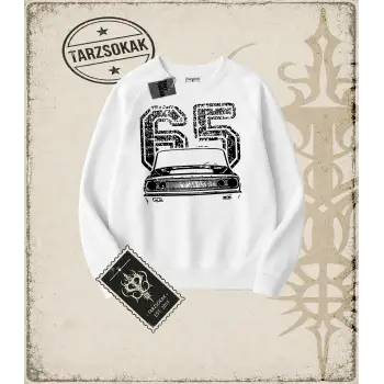 Antika    Oversize Unisex Bisiklet Yaka Sweatshirt