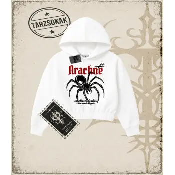 ARAHCNE Kadın Crop Kapşonlu Sweatshirt