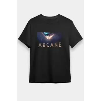 Arcane Siyah Unisex Tişört T-Shirt