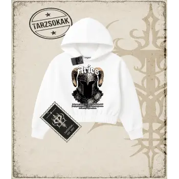 ARIES Kadın Crop Kapşonlu Sweatshirt
