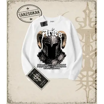 ARIES Oversize Unisex Bisiklet Yaka Sweatshirt