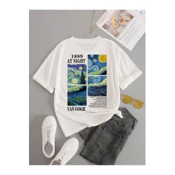 Arkası Baskılı Unisex Oversize T-Shirt