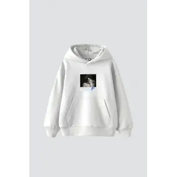 Asap Rocky Baskılı Oversize Unisex Premium Beyaz