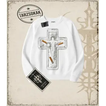 ASHTRAY Oversize Unisex Bisiklet Yaka Sweatshirt