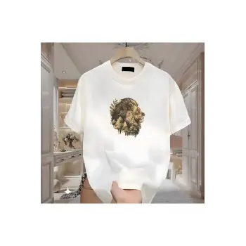 AslanXr Baskılı Beyaz Erkek