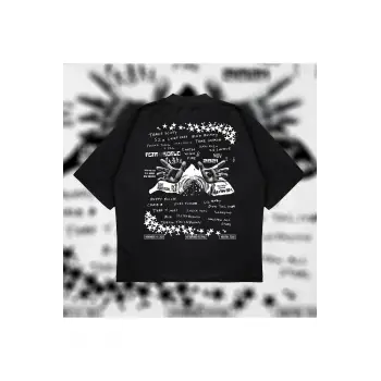 Astroworld Oversize Unisex Pamuklu Nefes Alan Kalın Kumaşlı