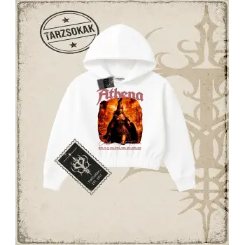 ATHENA Kadın Crop Kapşonlu Sweatshirt