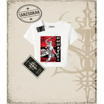 Attack On Titan Anime Baskılı Kadın Baby Tee