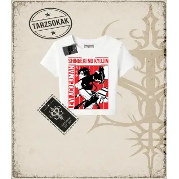 Attack On Titan Anime Baskılı Kadın Baby Tee